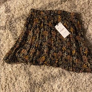 Zara floral mini skirt